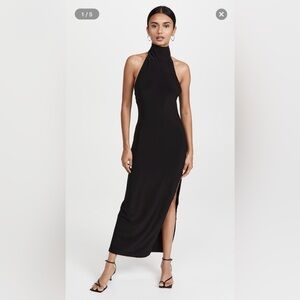 Norma Kamali High Neck Halter Dress